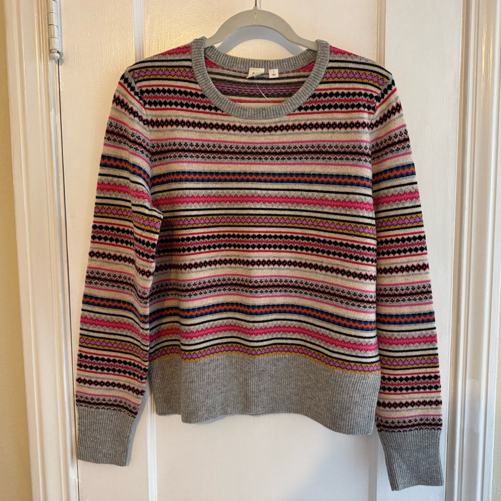 Women’s Gap Wool Fair Isle Sweater. Size Large.